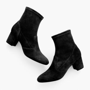 Talbots Pardo Suede Block Heel Booties-7M black